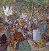 Camille Pissarro Market oil painting picture wholesale